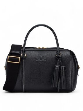 Tory Burch  Black Leather Dome Satchel
